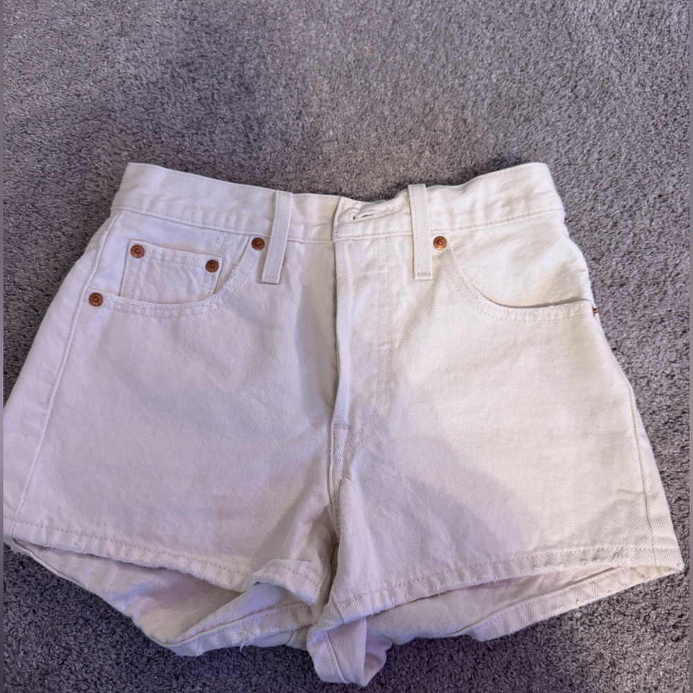 Levi's Women's White Jean Shorts
